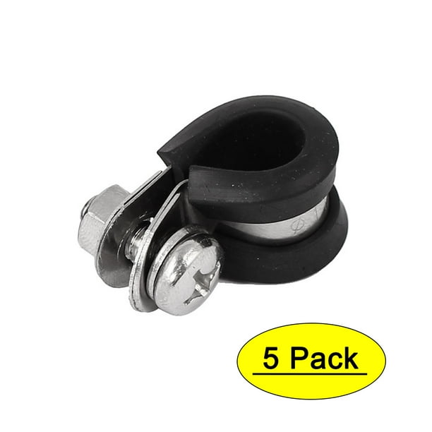 Size : 6mm 10pcs Rubber Lined P Clips Wiring Hose Clamp Pipe Cable Assembly Fix Fasteners Hardware Electric Fittings Size : 6mm 10pcs Rubber Lined P Clips Wiring Hose Clamp Pipe Cable Assembly Fix Fasteners Hardware Electric Fittings